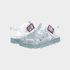 Joules Aqua Glitter Jelly Sandals